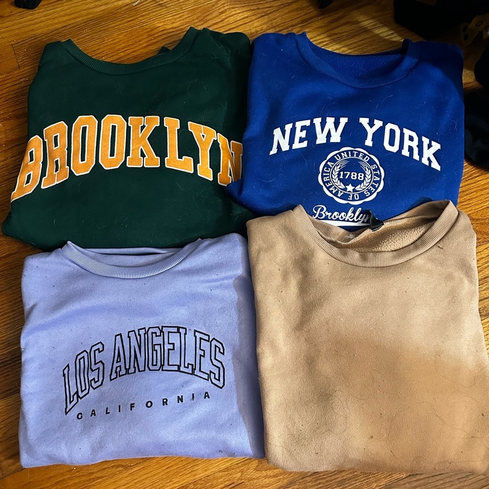 Women’s BUNDLE 4 item Crewneck set of sweatshirts xl